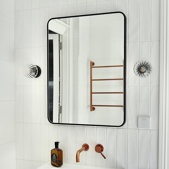 24x32 Inch Rectangle Bathroom Mirror - Image 2