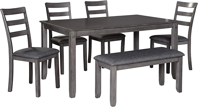 Signature Design by Ashley Bridson Modern 6 Piece Dining Set, Includes Dining by SignatureDesignbyAshley
