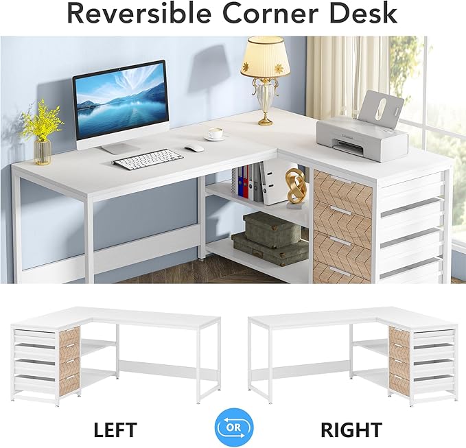 LITTLE TREE 59-Inch L Shaped Desk - Image 6