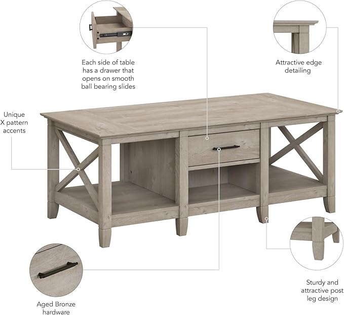 Bush Furniture Key West Coffee Table - Image 5