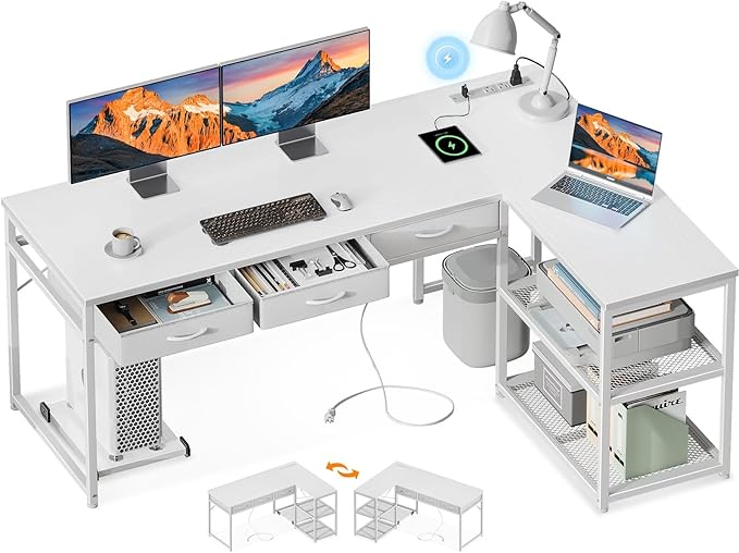 AODK 61 Inch L Shaped Computer Desk by AODK