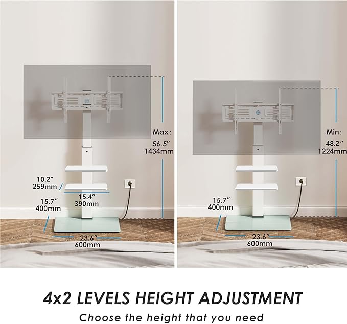 FITUEYES Floor TV Stand for 32-75 inch TV - Image 5