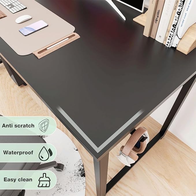 47 Inch Desk Office with Storage, Modern Simple Style Gaming Computer Table - Image 7