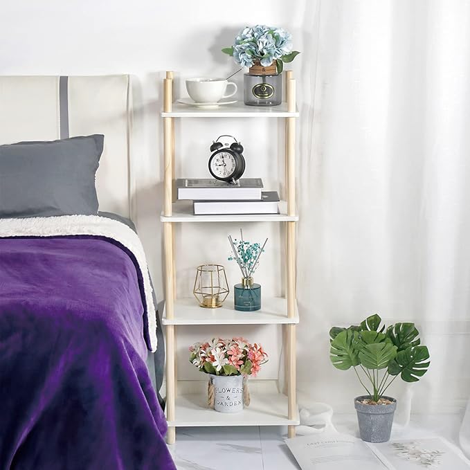 LITA Modern Wood Side Table, Accent End Table Plant Night Stand - Image 5