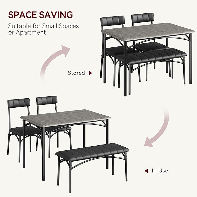GAOMON Dining Table Set for 4 - Image 7