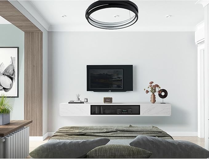 High Gloss Floating TV Stand, Under TV Floating Shelf, Floating TV Cabinet - Image 8