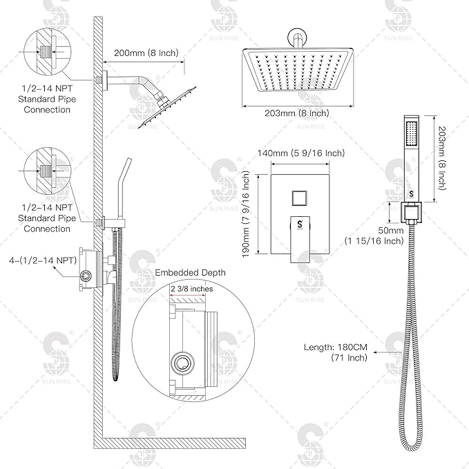 SR SUN RISE Shower System - Image 7