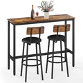 Dining Table Set for 2, 3-Piece Bar Table and Chairs Set, Kitchen Table and by Zevemomo