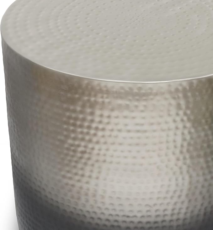 SIMPLIHOME Nova Boho 19 Inch Wide Metal Side Table in Silver Ombre, Fully - Image 5