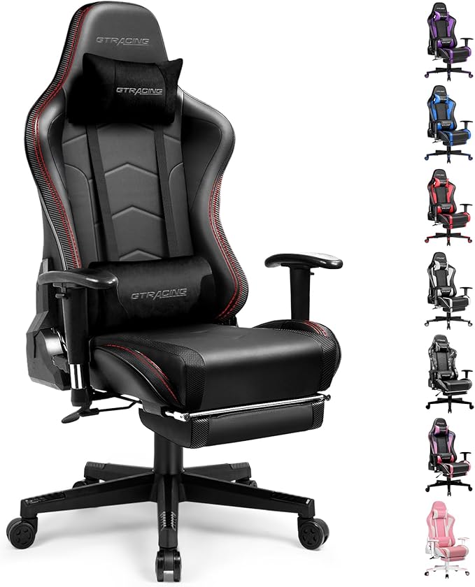 GTRACING Gaming Chair with Footrest Speakers Video Game Chair Bluetooth Music by GtracingDirect