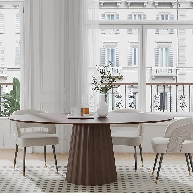 Casaphoria 67" Oval Dining Table, Modern Wood Kitchen Table - Image 7
