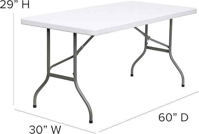 Flash Furniture Elon 5' Rectangular All-Occasion Plastic Folding Event Table - Image 3
