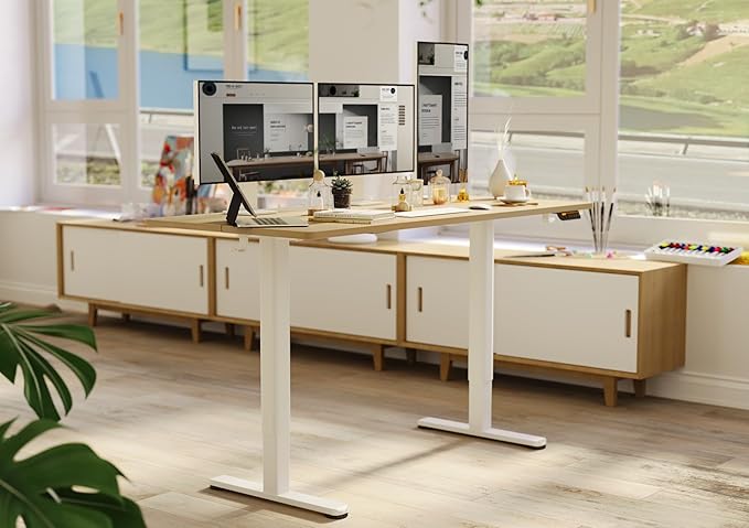 Claiks Electric Standing Desk, Adjustable Height Stand up Desk, 63x24 Inches - Image 2