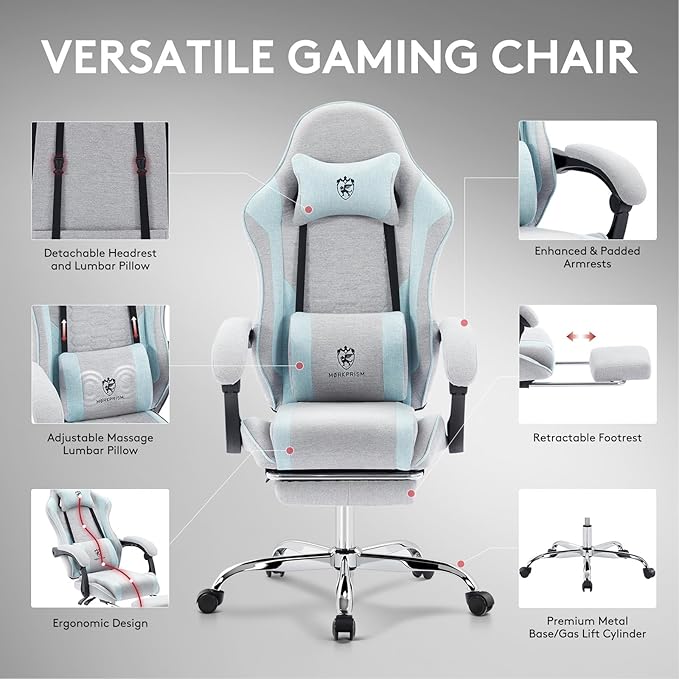 Gaming Chair Breathable Fabric, Computer Office Chair - Image 7