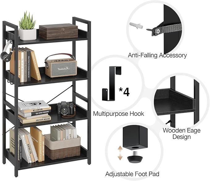 Rolanstar Bookshelf 4 Tier - Image 4