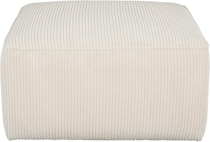 Christopher Knight Home Isa Square Ottoman Footstool, Corduroy Pouf Poufee - Image 5