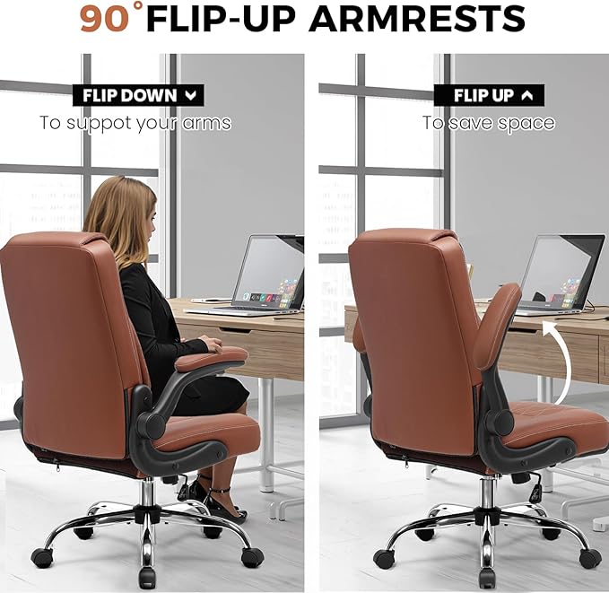COMHOMA Leather Office Chair Ergonomic Computer Gaming Chair - Image 4