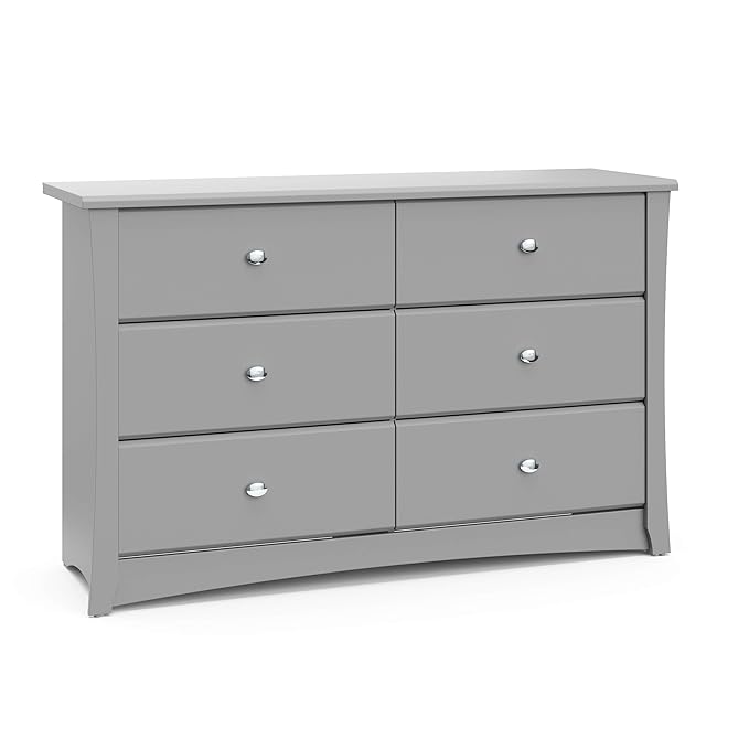Storkcraft Crescent 6 Drawer Double Dresser – GREENGUARD Gold Certified by Storkcraft