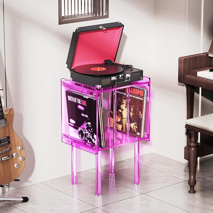 Acrylic Record Player Stand, - Image 8