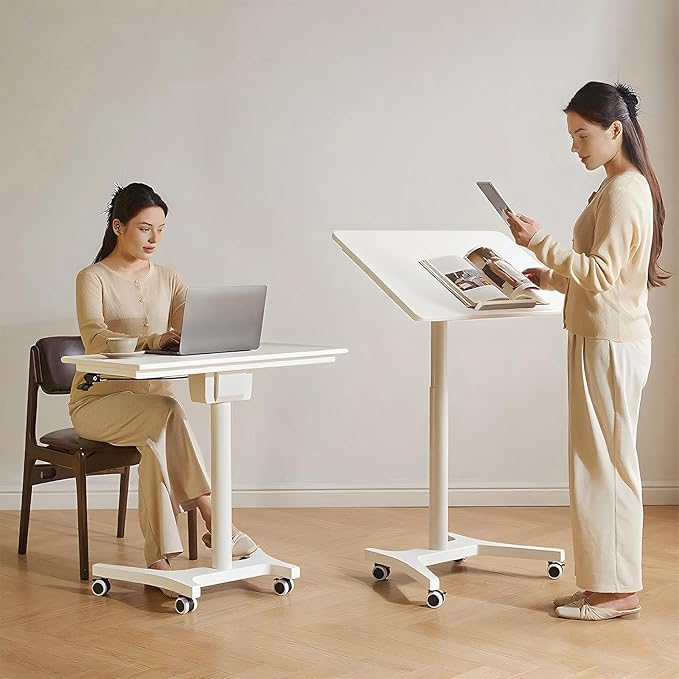 Adjustable Computer Desk, Solid Wood Folding Desk by Cttasty