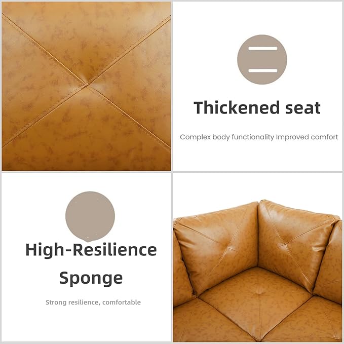 Leather Sectional Couch, Modern L Shaped Couches - Image 5