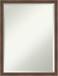 Amanti Art Brown Wall Mirror 26x20 Florence Medium Brown Rectangle Bathroom by AmantiArt