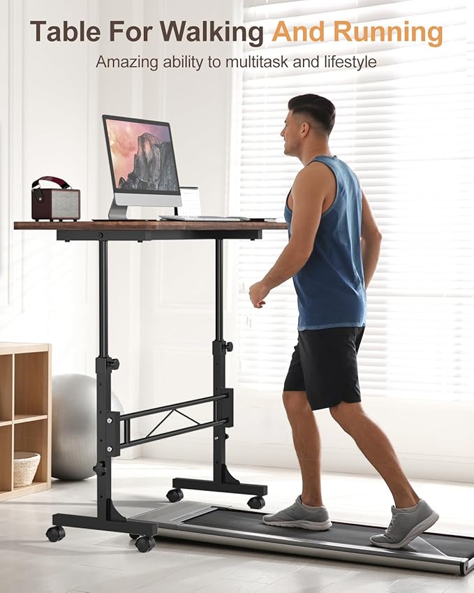 Small Standing Desk Adjustable Height, Mobile Stand Up Desk - Image 7