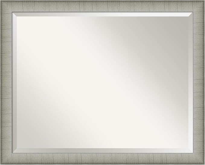 Amanti Art Silver Bathroom Mirror by AmantiArt