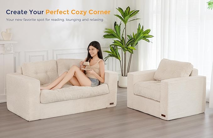 MAXYOYO Living Room Chair for Adults, Upholstered Floor Sofa - Image 5