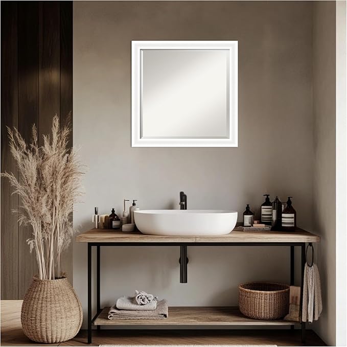 Amanti Art White Bathroom Mirror - Image 6