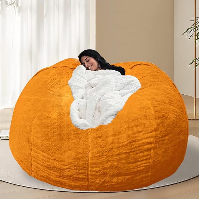 BCU 6FT Bean Bag Chair for Adults and Kids Without Filler Giant Stuffed Animal by BCU