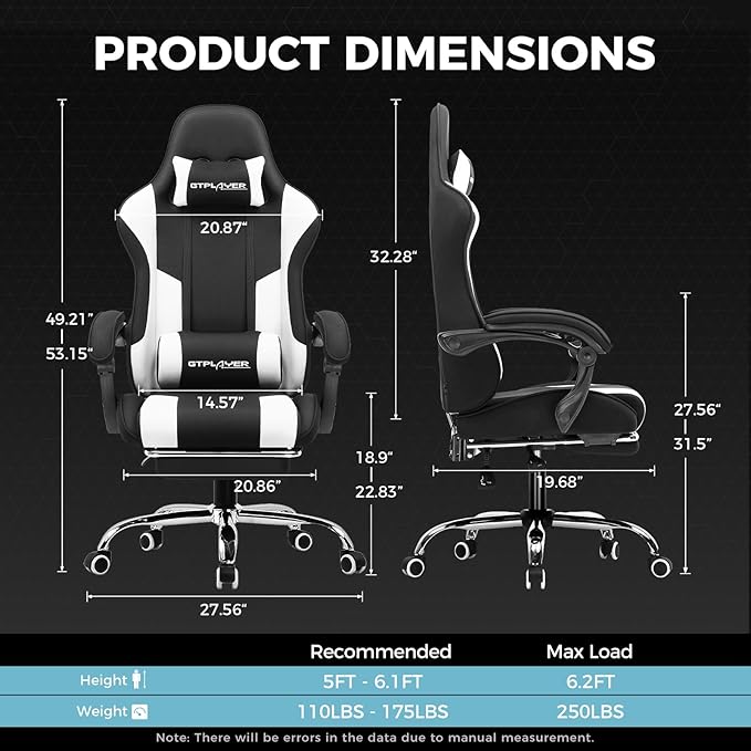 GTPLAYER Gaming Chair, Computer Chair - Image 3