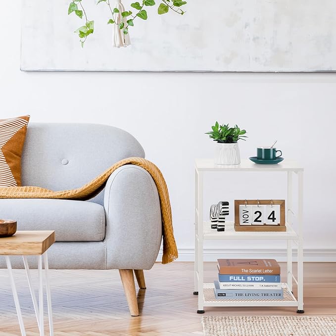 OYEAL End Table, Small Side Table Living Room, Printer Stand Sofa Table - Image 5
