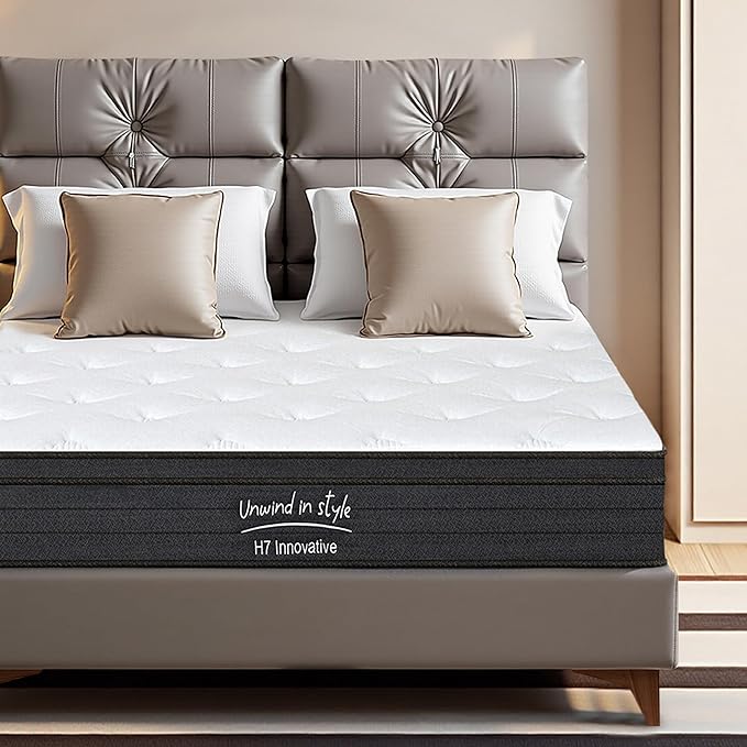 Twin Size Mattress, 12 Inch 5-Zone Pocket Spring Hybrid Mattress - Image 2