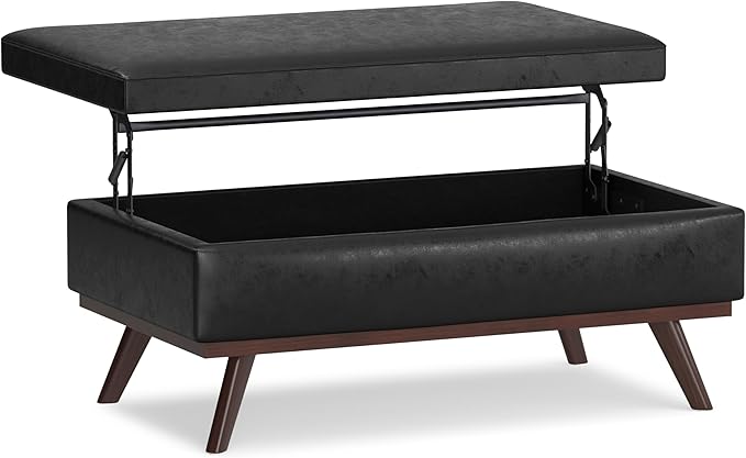 SIMPLIHOME Owen 42 inch Wide Mid Century Modern Rectangle Lift Top Large Coffee by SimpliHome