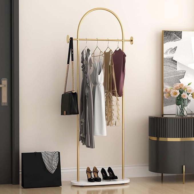 Gold Clothing Rack, Modern Clothes Rack - Image 4