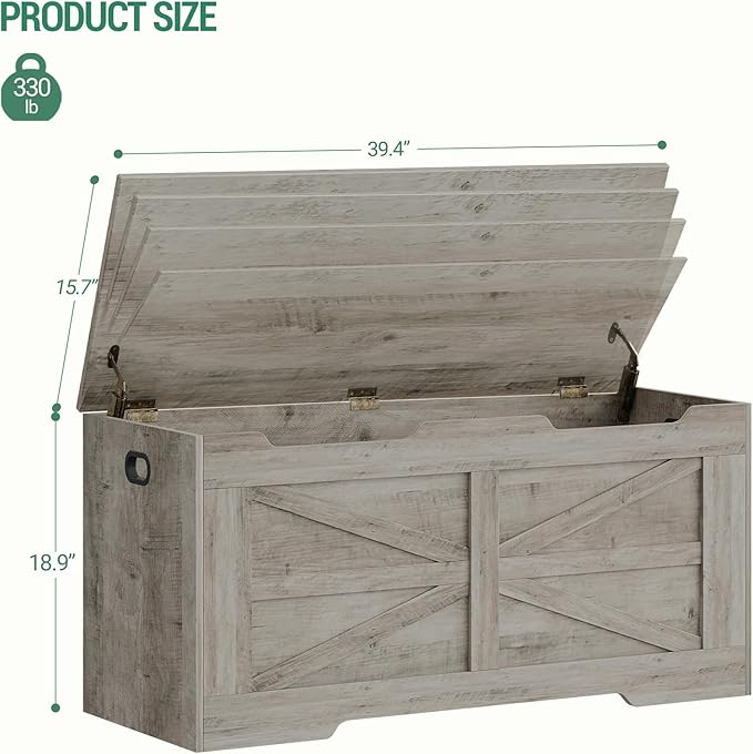 39.4" Storage Chest, Extra Large Storage Trunk - Image 3