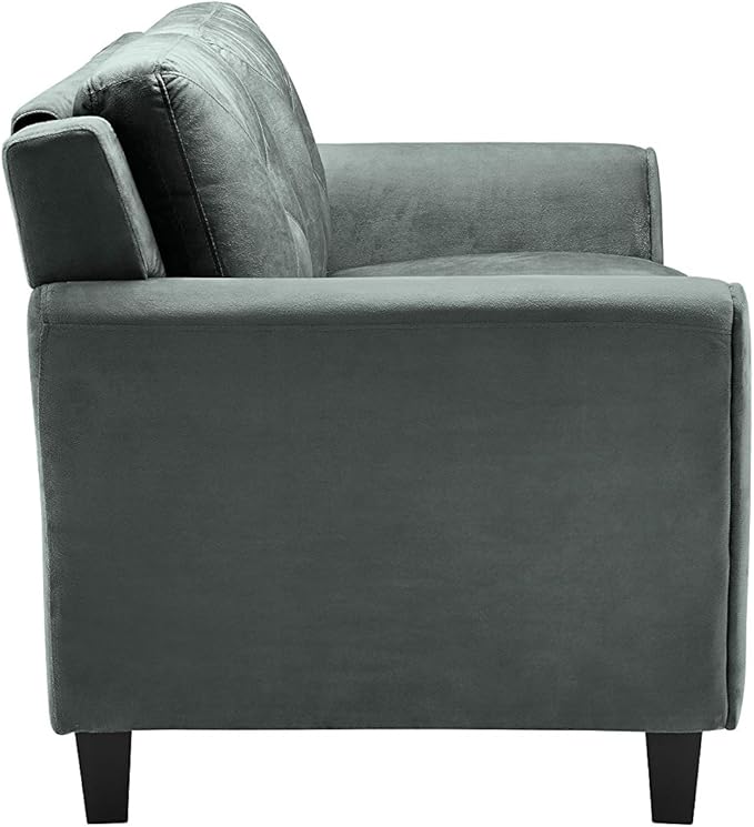 Lifestyle Solutions Harrington Loveseat, Dark Grey - Image 7