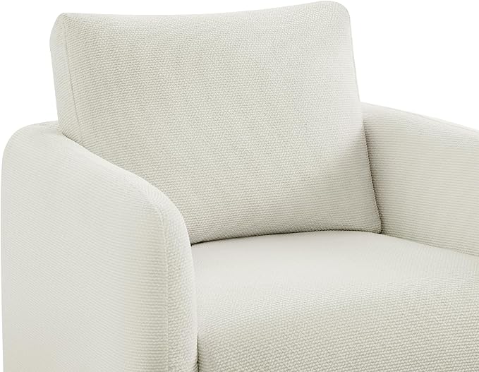 Modern Swivel Accent Chair, 360° Rotating Round Barrel Armchair - Image 7