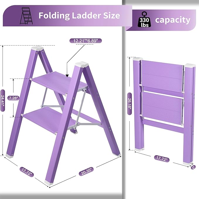 2 Step Lightweight Folding Ladder - Image 2