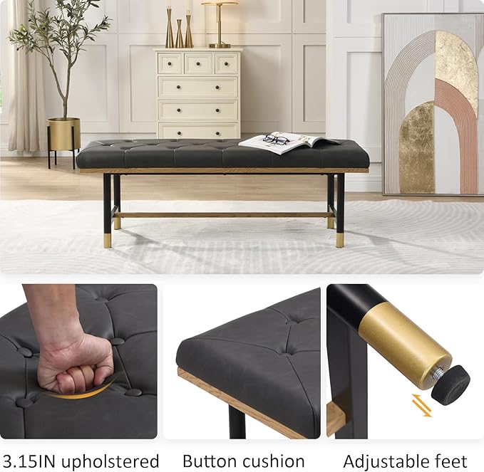 Shoe Bench Entryway, End of Bed Bench, Bench - Image 3