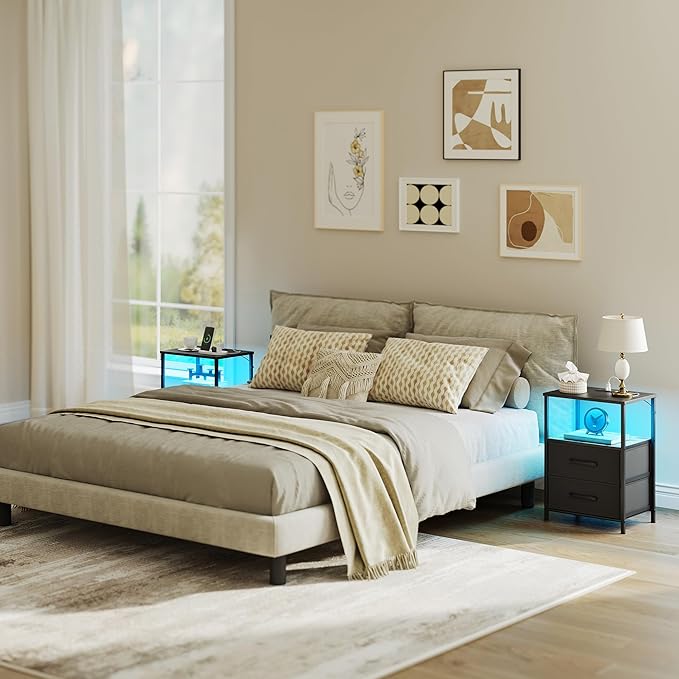 Nightstands Set of 2, Night Stand - Image 2