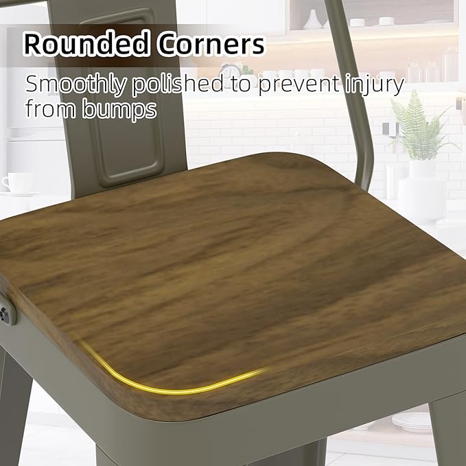 Rusty Bar Stools Set of 4, Metal Bar Stools - Image 5