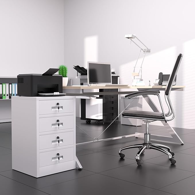 Metal Storage Cabinet with Lockable Drawers - Image 2