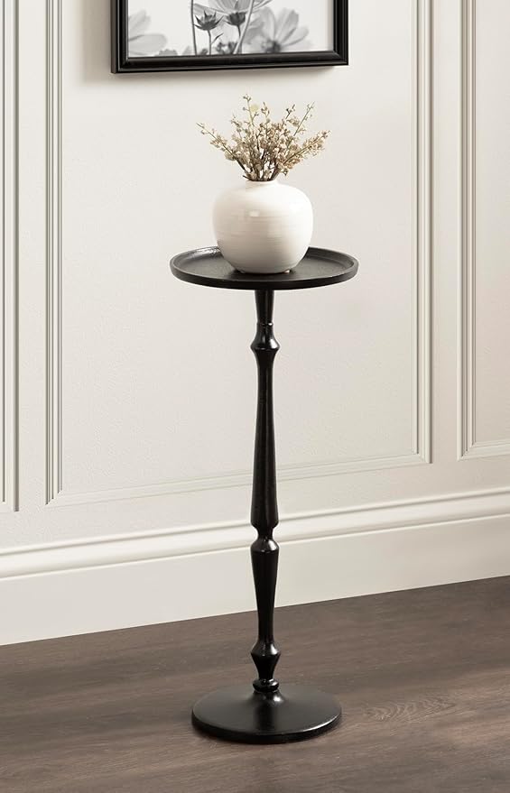 Kate and Laurel Carling Traditional Metal Round Drink Table, Vintage Cast - Image 4