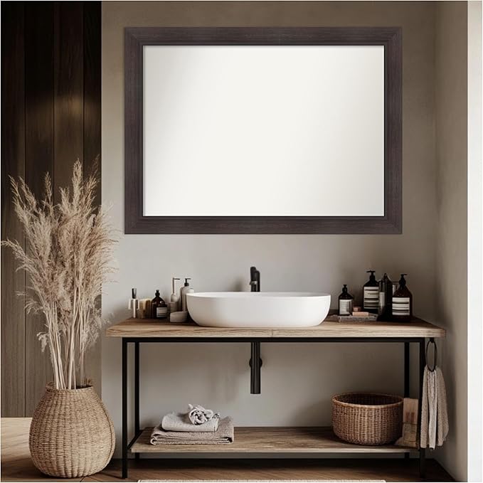 Amanti Art Brown Bathroom Mirror - Image 4