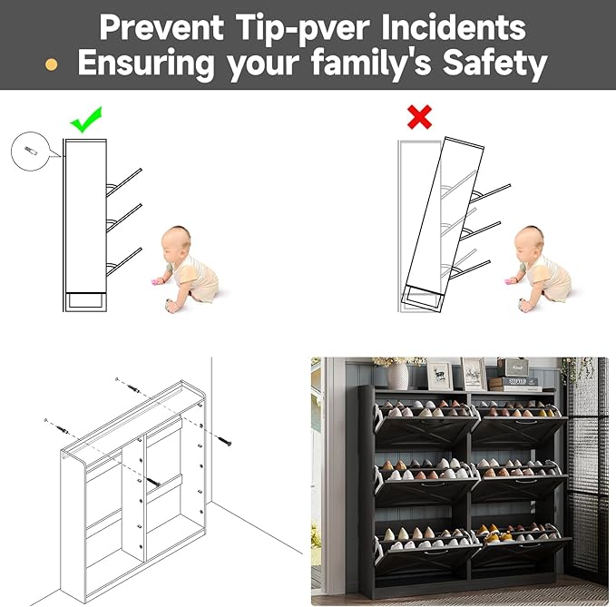 Maupvit Large Shoe Storage Cabinet - Image 7