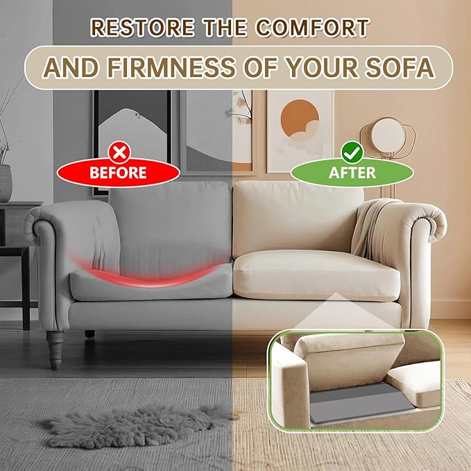 3 Pcs Couch Cushion Support for Sagging Seat High Density Trapezoidal Couch - Image 3