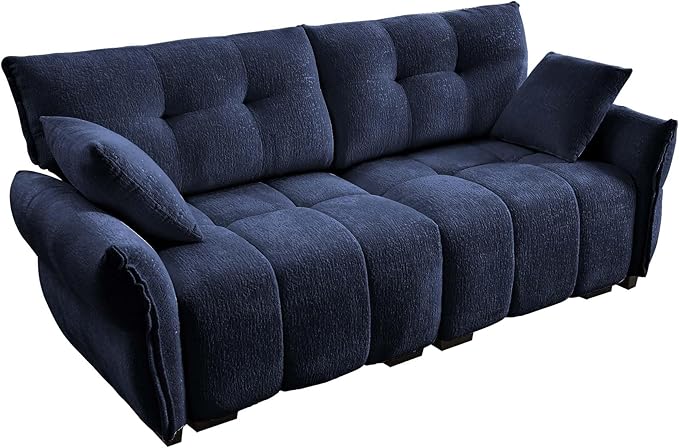 Modern Chenille Fabric 2-Seat Loveseat Sofa, Premium Upholstery Living Room - Image 5