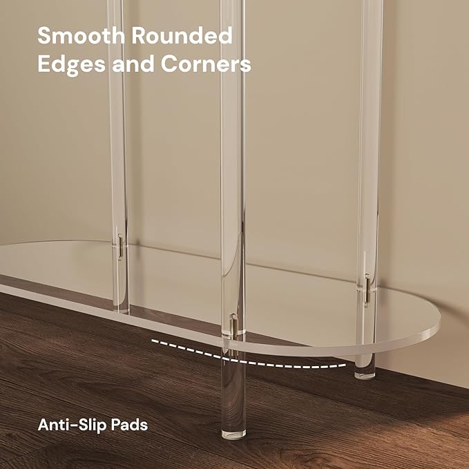 Acrylic Console Table, 29.5" Small Entryway Table, Living Room, Easy Assembly - Image 5